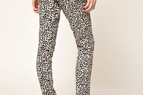 Серые леопардовые брюки