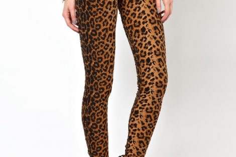 Леопардовые брюки с рыжим оттенком